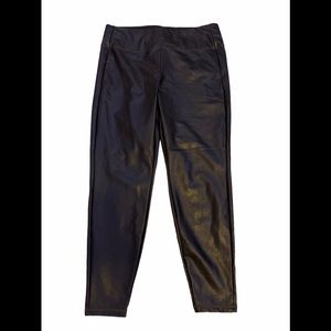 Athleta Black Faux Leather Legging